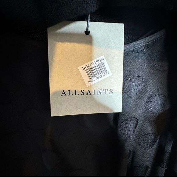 All Saints Leia Black Dott Midi Dress Wool Sweater Set | XS - Picture 13 of 14